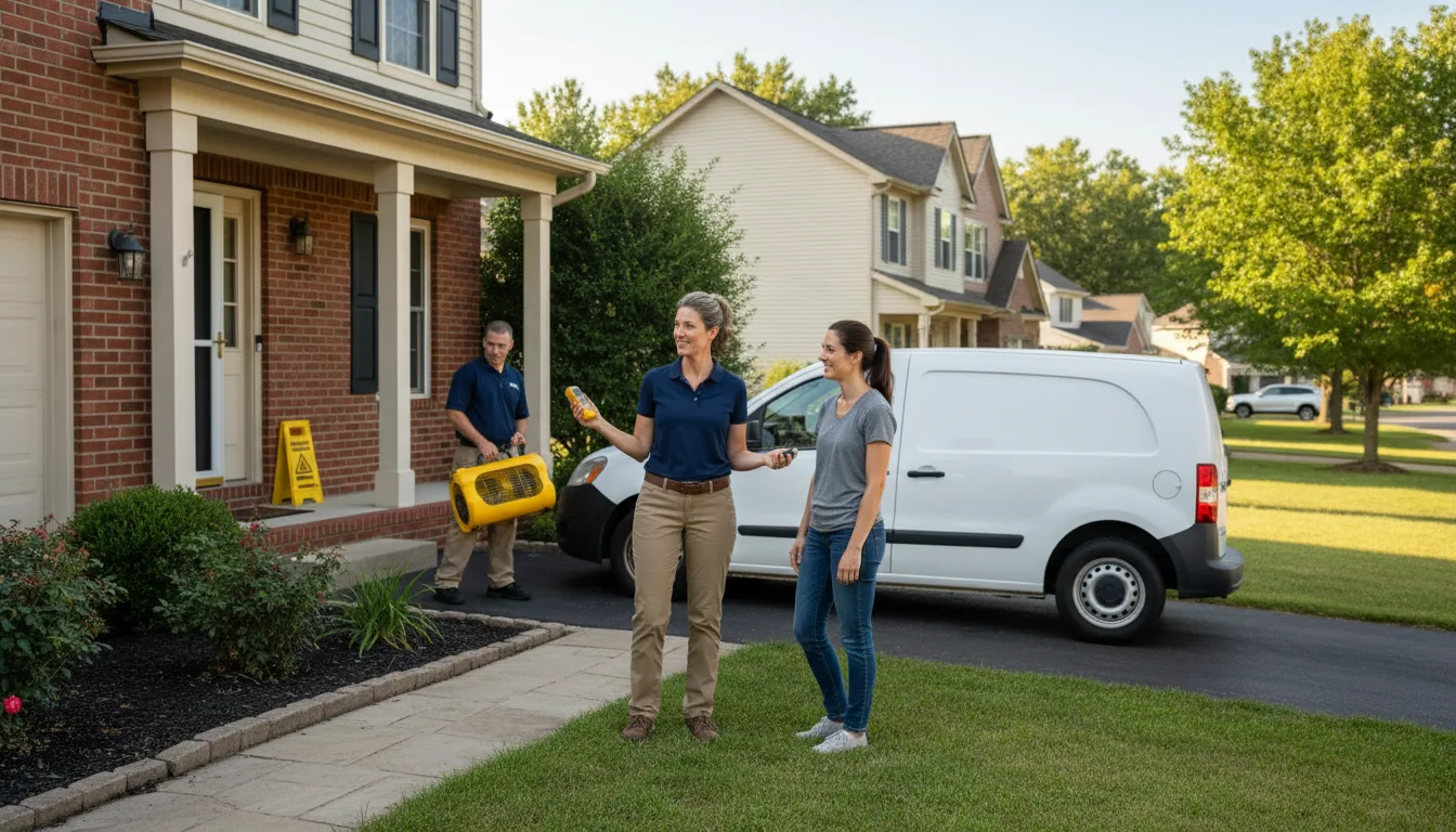 Residential water damage restoration in York New Salem, PA